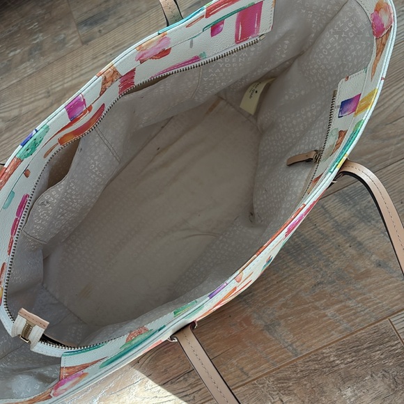 Kate Spade Ice Cream Popsicle Flavor of the Month Large Leather Tote & Pouch - Picture 11 of 13